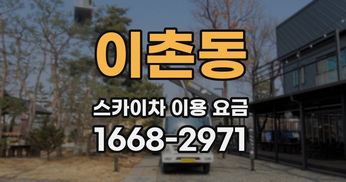 이촌동 스카이차 이용 요금