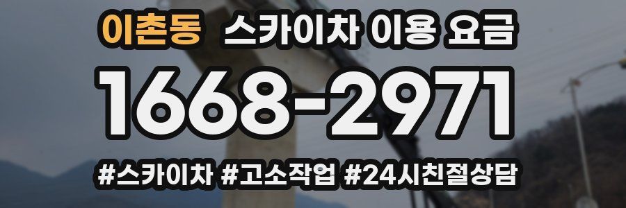 이촌동 스카이차 이용 요금