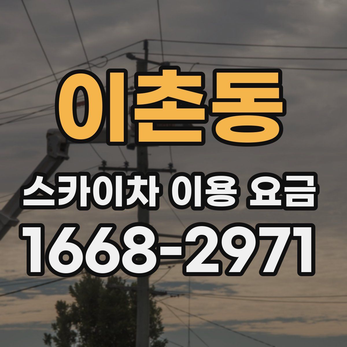 이촌동 스카이차 이용 요금