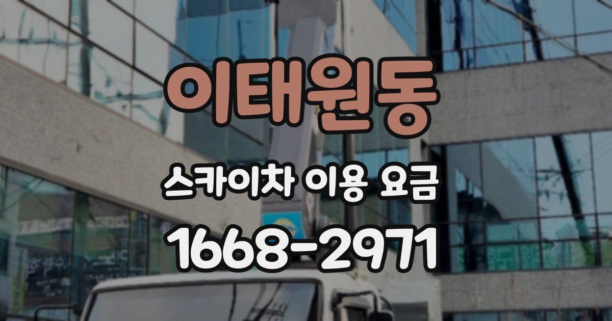 이태원동 스카이차 이용 요금