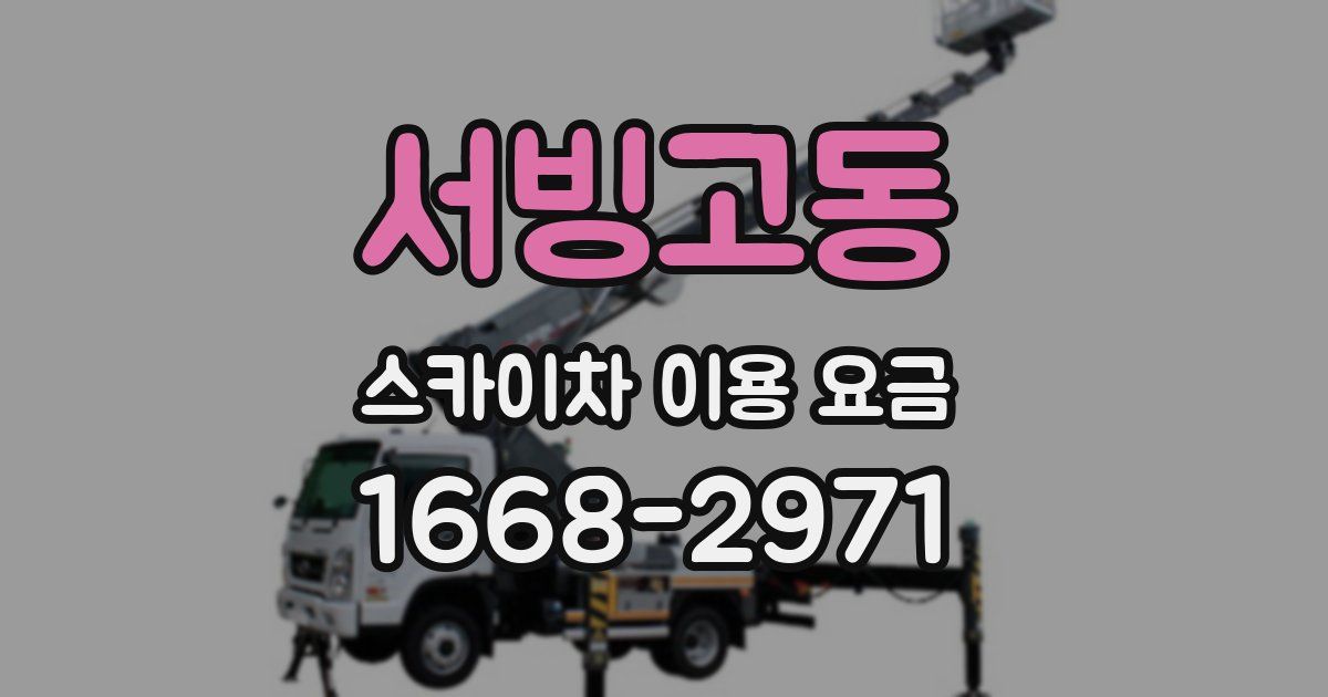 서빙고동 스카이차 이용 요금