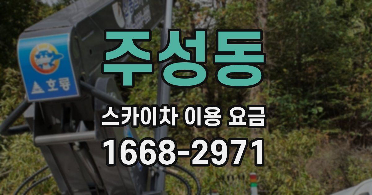 주성동 스카이차 이용 요금