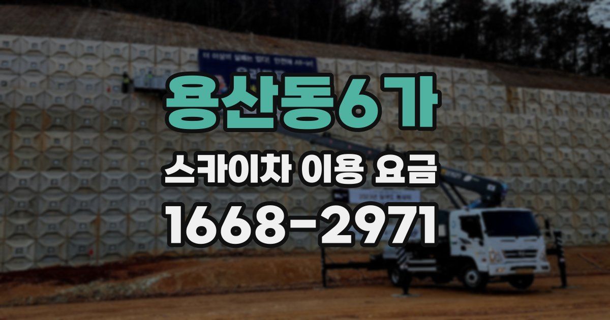 용산동6가 스카이차 이용 요금