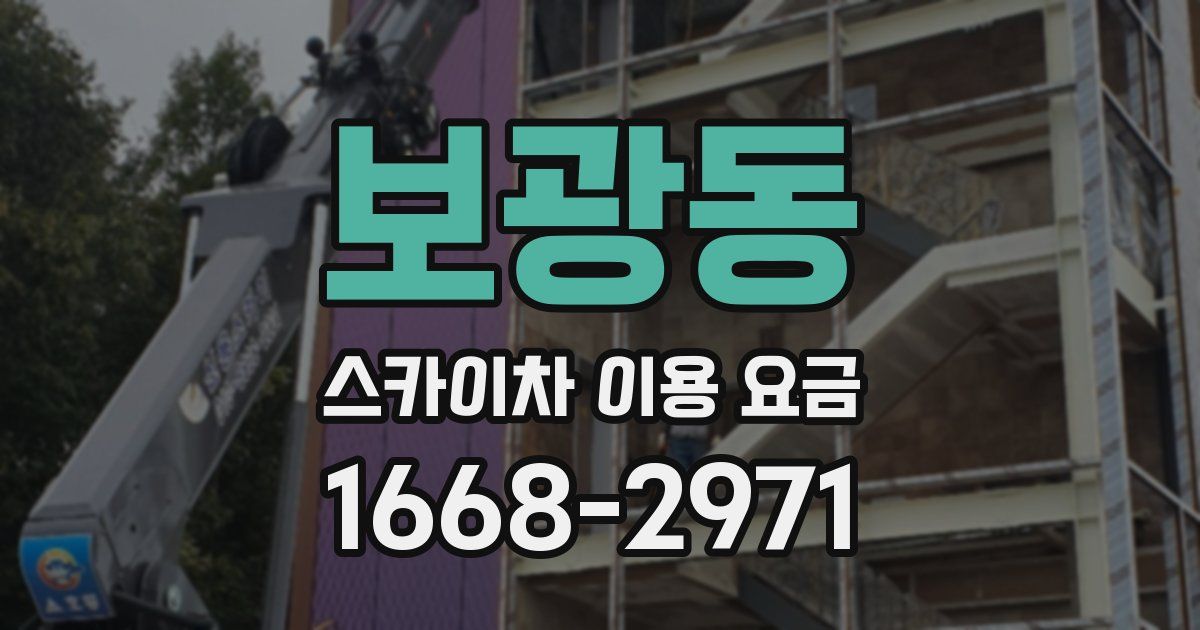 보광동 스카이차 이용 요금