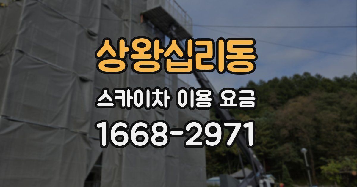 상왕십리동 스카이차 이용 요금