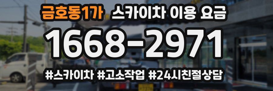 금호동1가 스카이차 이용 요금