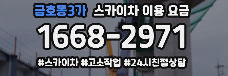 금호동3가 스카이차 이용 요금