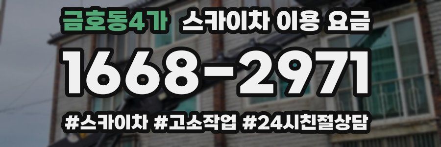 금호동4가 스카이차 이용 요금