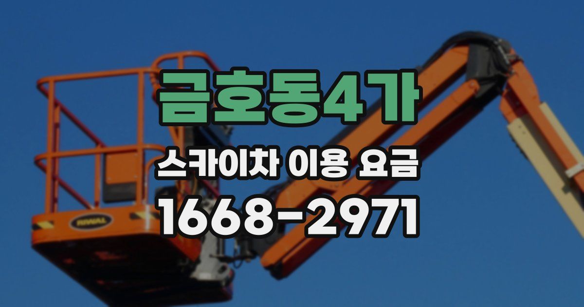 금호동4가 스카이차 이용 요금