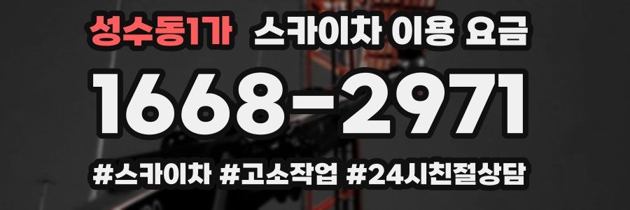 성수동1가 스카이차 이용 요금