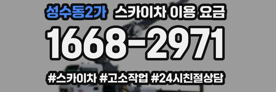 성수동2가 스카이차 이용 요금
