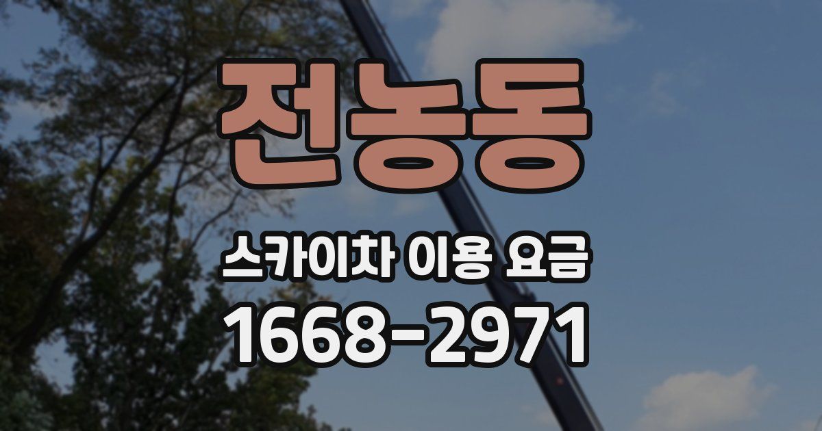 전농동 스카이차 이용 요금