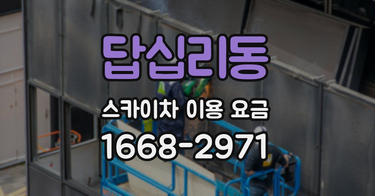 답십리동 스카이차 이용 요금