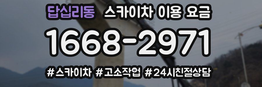 답십리동 스카이차 이용 요금