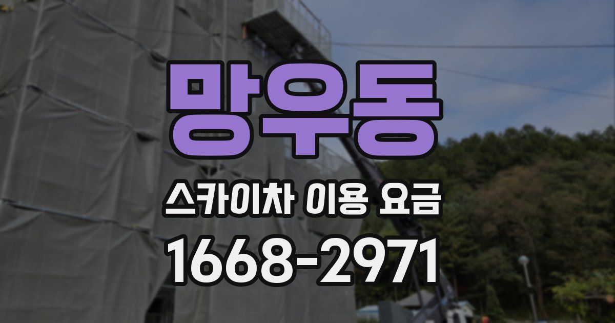 망우동 스카이차 이용 요금