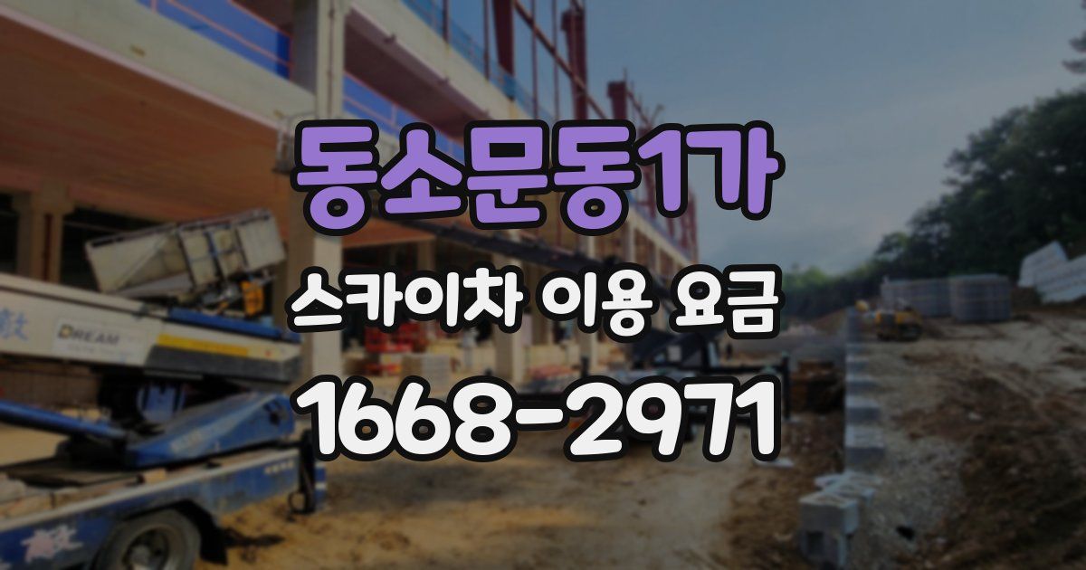 동소문동1가 스카이차 이용 요금