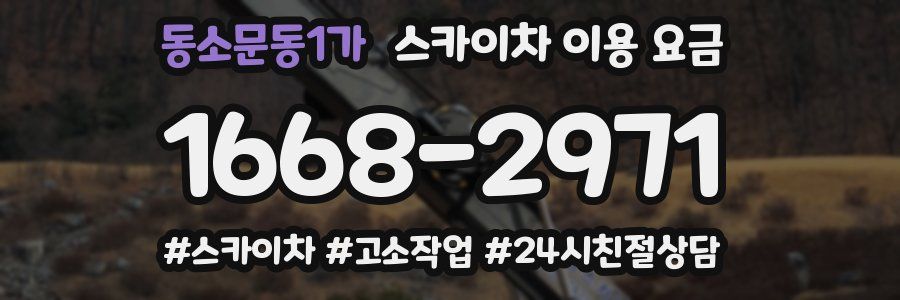 동소문동1가 스카이차 이용 요금