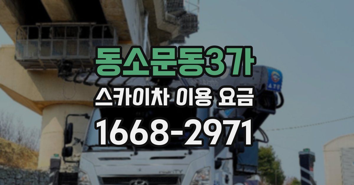 동소문동3가 스카이차 이용 요금