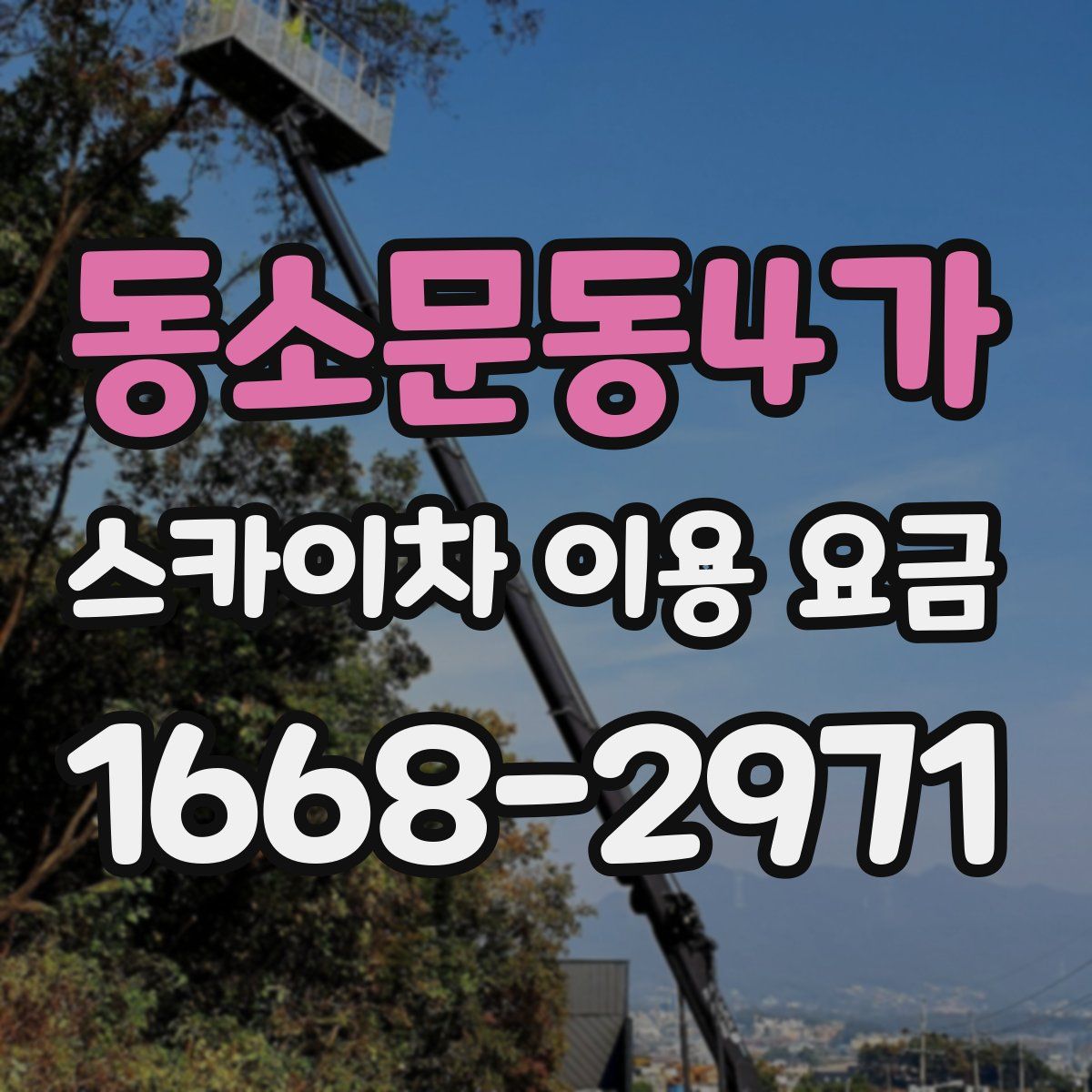 동소문동4가 스카이차 이용 요금