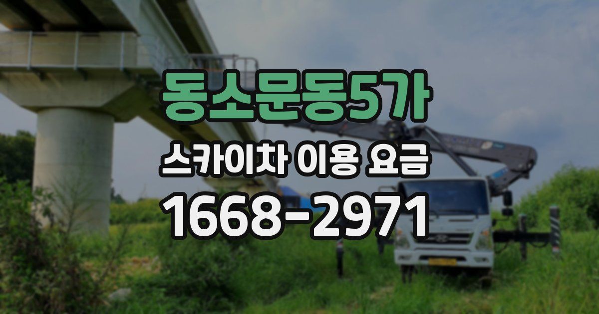 동소문동5가 스카이차 이용 요금