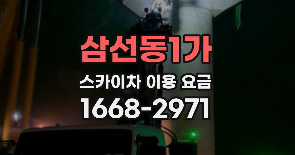 삼선동1가 스카이차 이용 요금