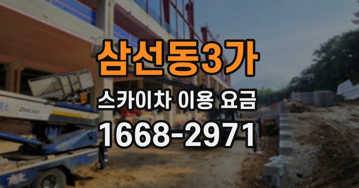 삼선동3가 스카이차 이용 요금