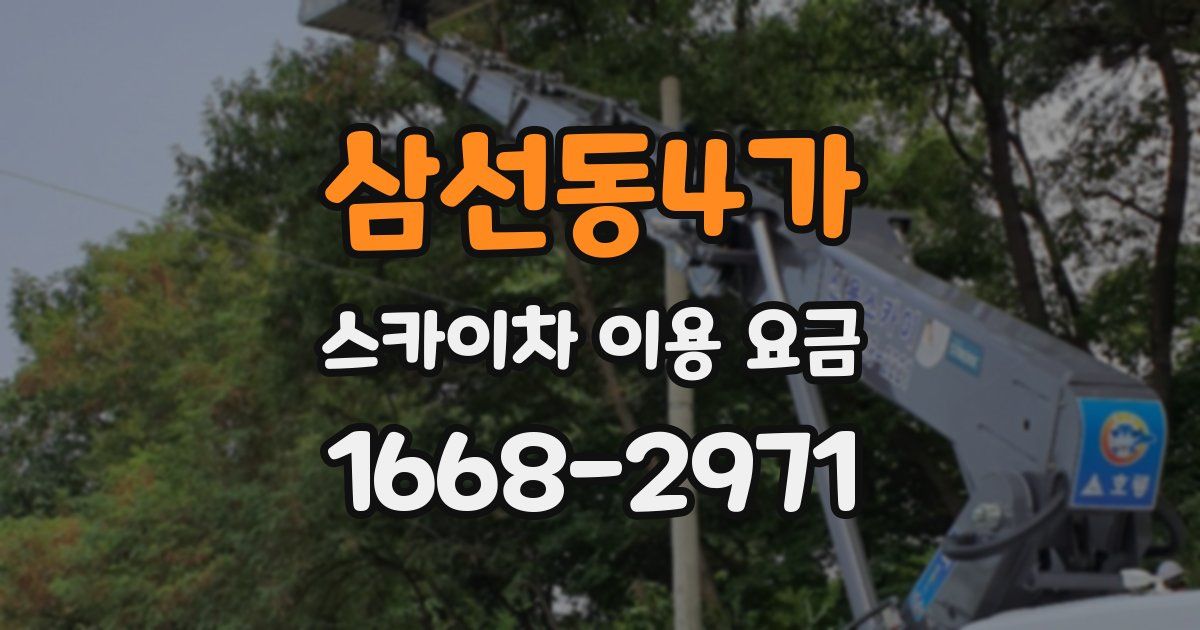 삼선동4가 스카이차 이용 요금