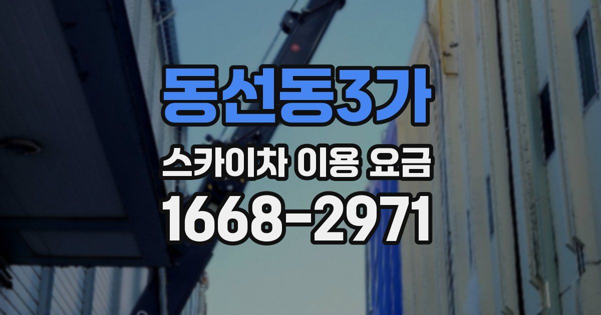 동선동3가 스카이차 이용 요금