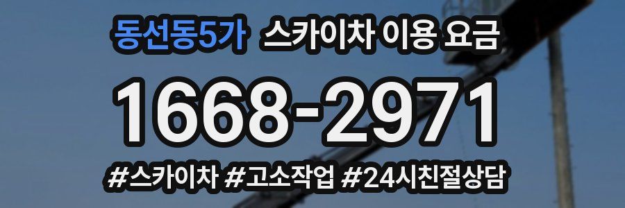 동선동5가 스카이차 이용 요금
