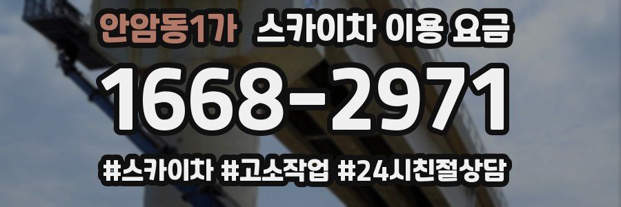 안암동1가 스카이차 이용 요금