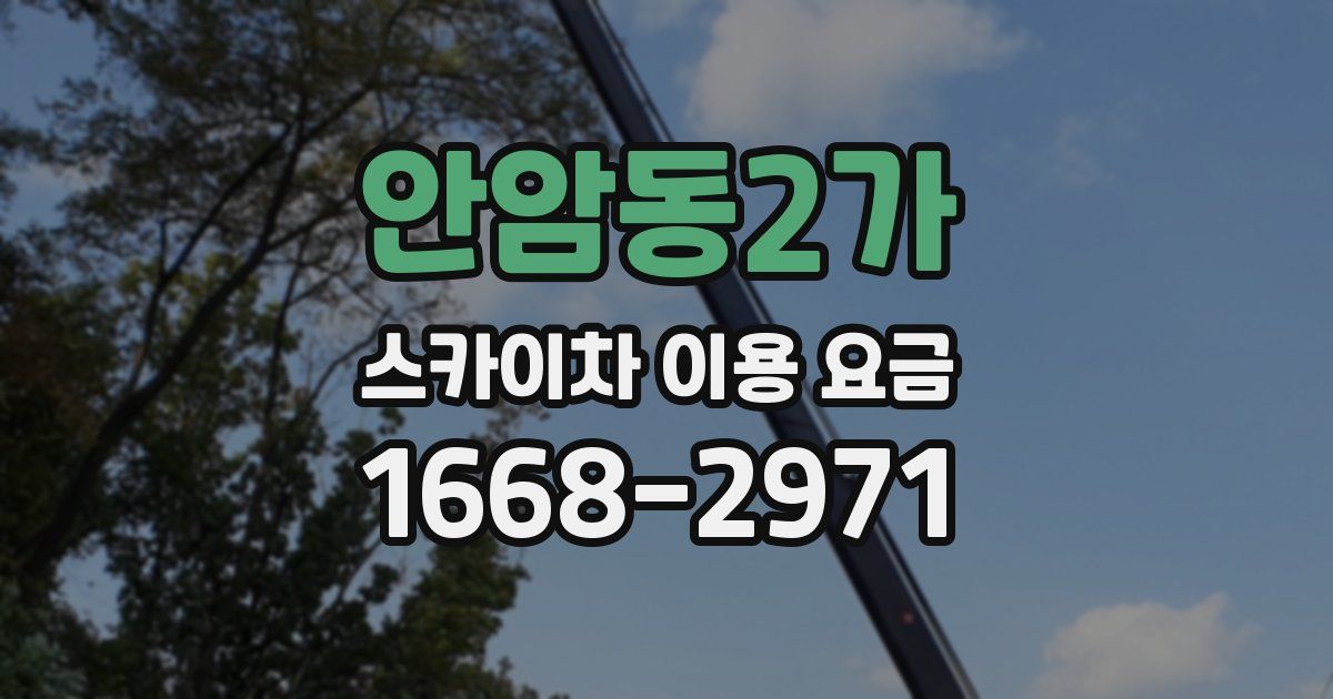 안암동2가 스카이차 이용 요금