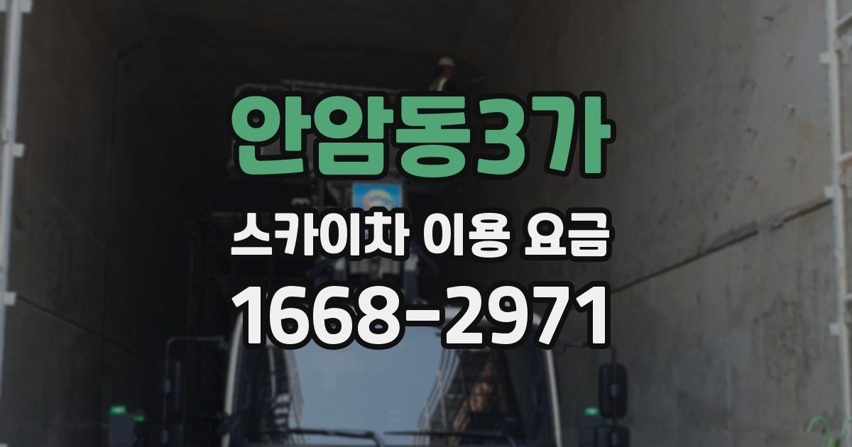 안암동3가 스카이차 이용 요금