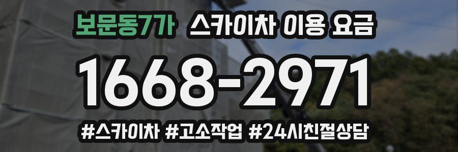 보문동7가 스카이차 이용 요금