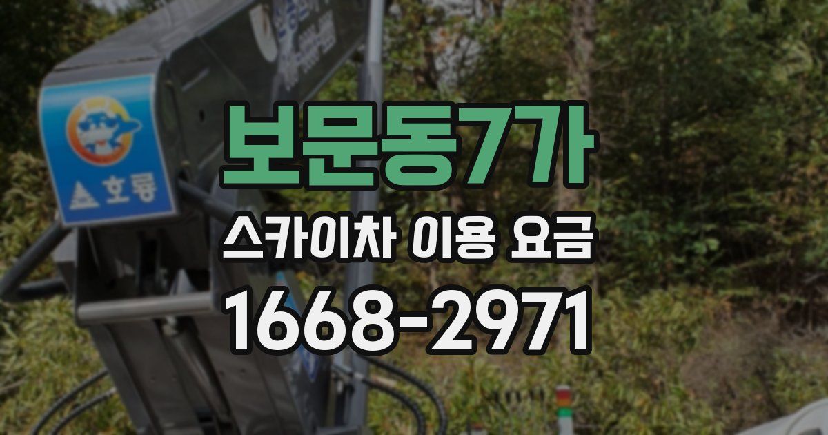 보문동7가 스카이차 이용 요금