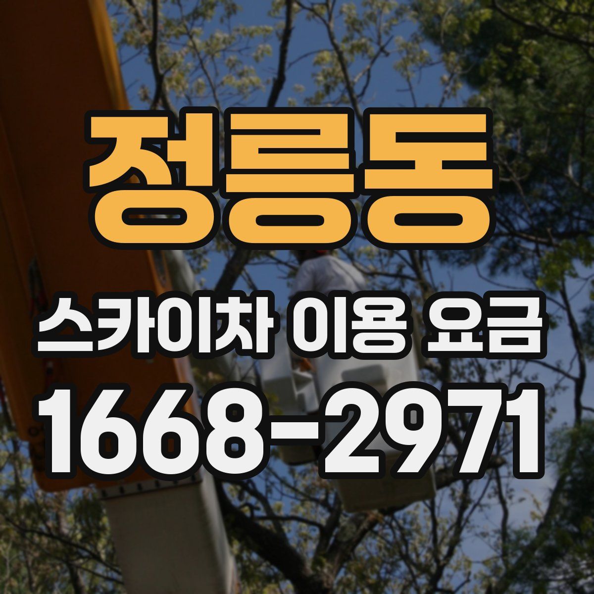 정릉동 스카이차 이용 요금