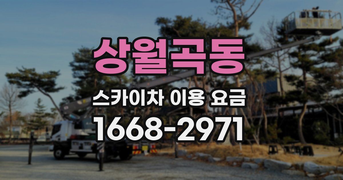 상월곡동 스카이차 이용 요금