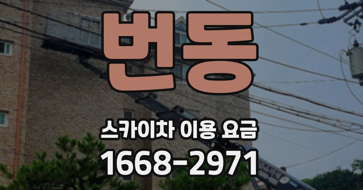 번동 스카이차 이용 요금