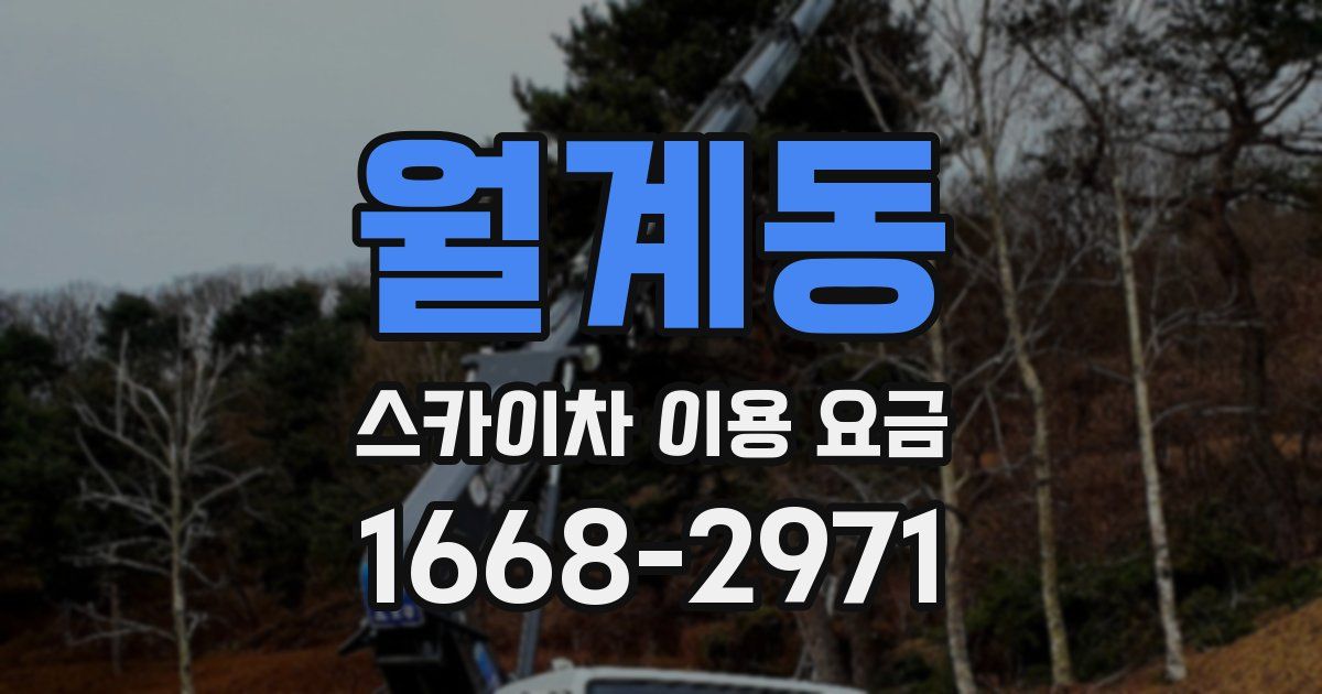 월계동 스카이차 이용 요금
