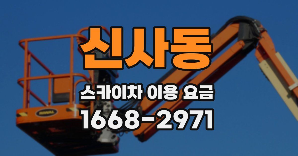 신사동 스카이차 이용 요금