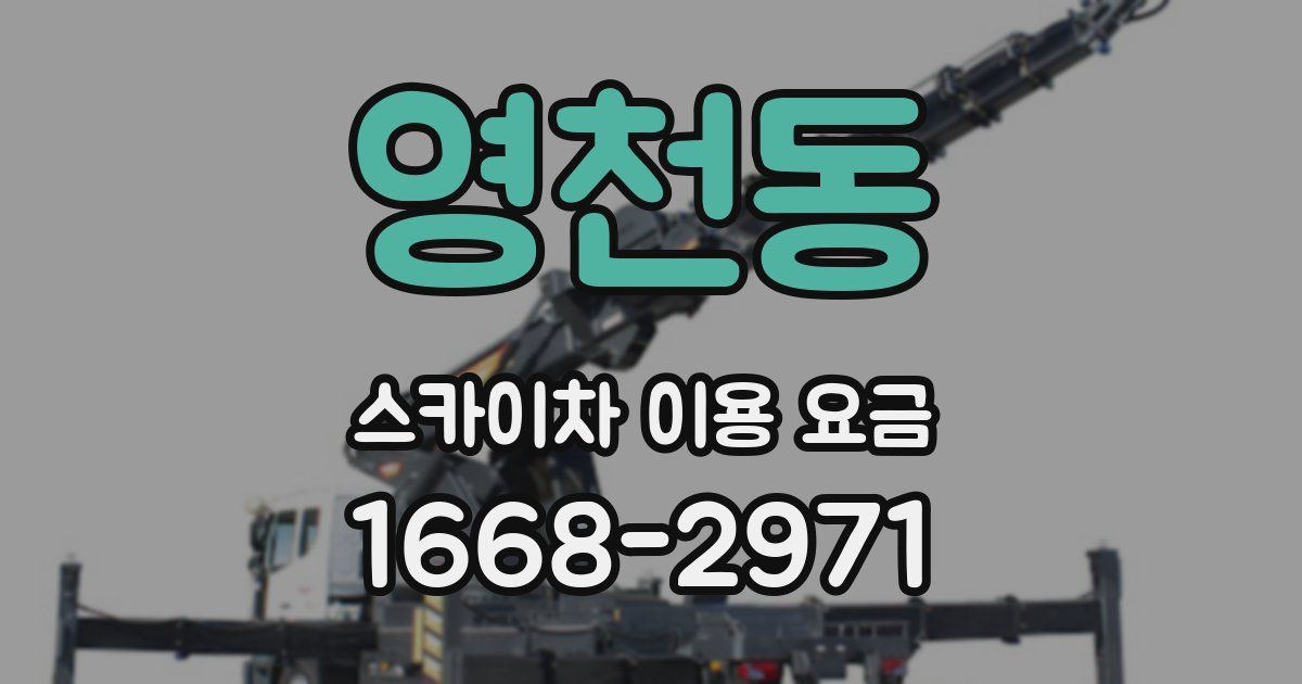 영천동 스카이차 이용 요금