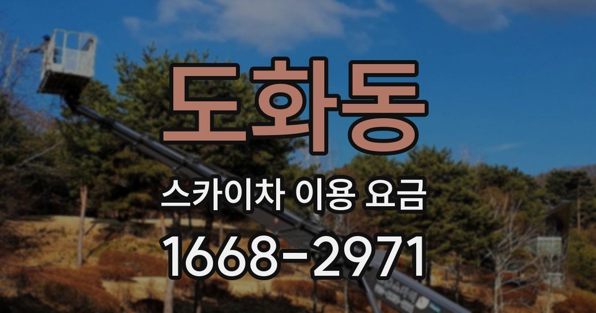 도화동 스카이차 이용 요금