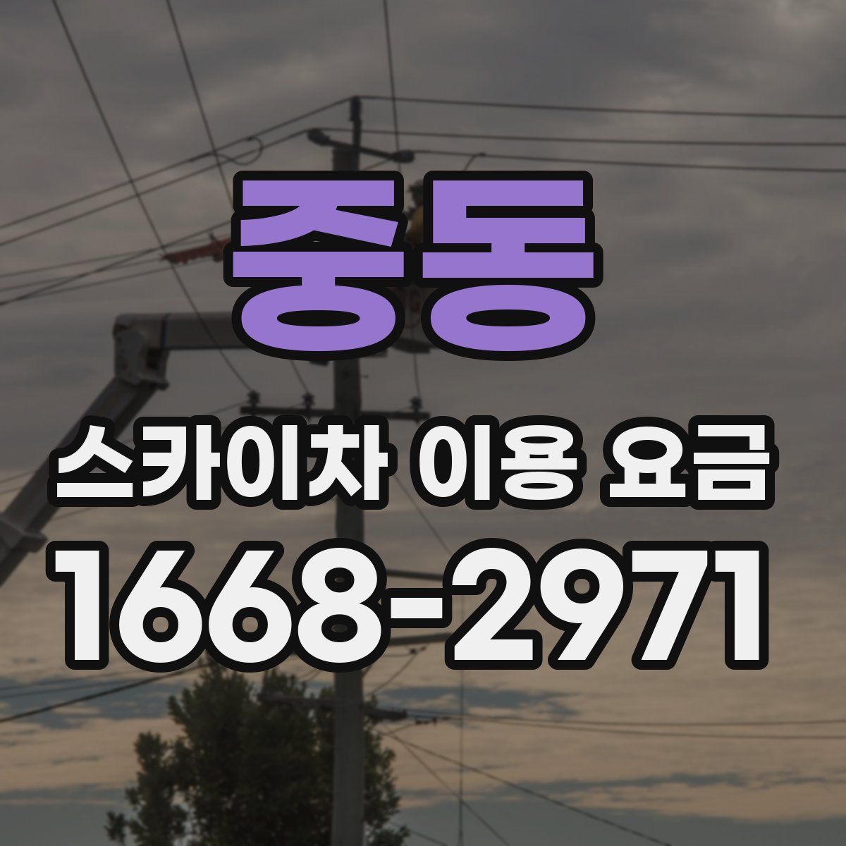 중동 스카이차 이용 요금