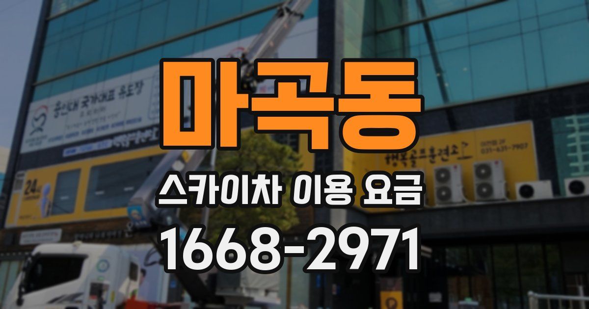 마곡동 스카이차 이용 요금