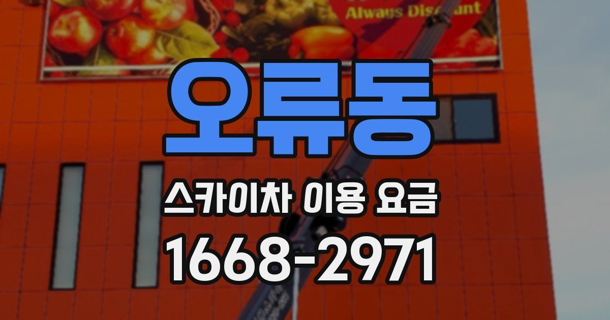 오류동 스카이차 이용 요금