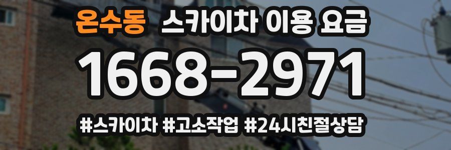 온수동 스카이차 이용 요금