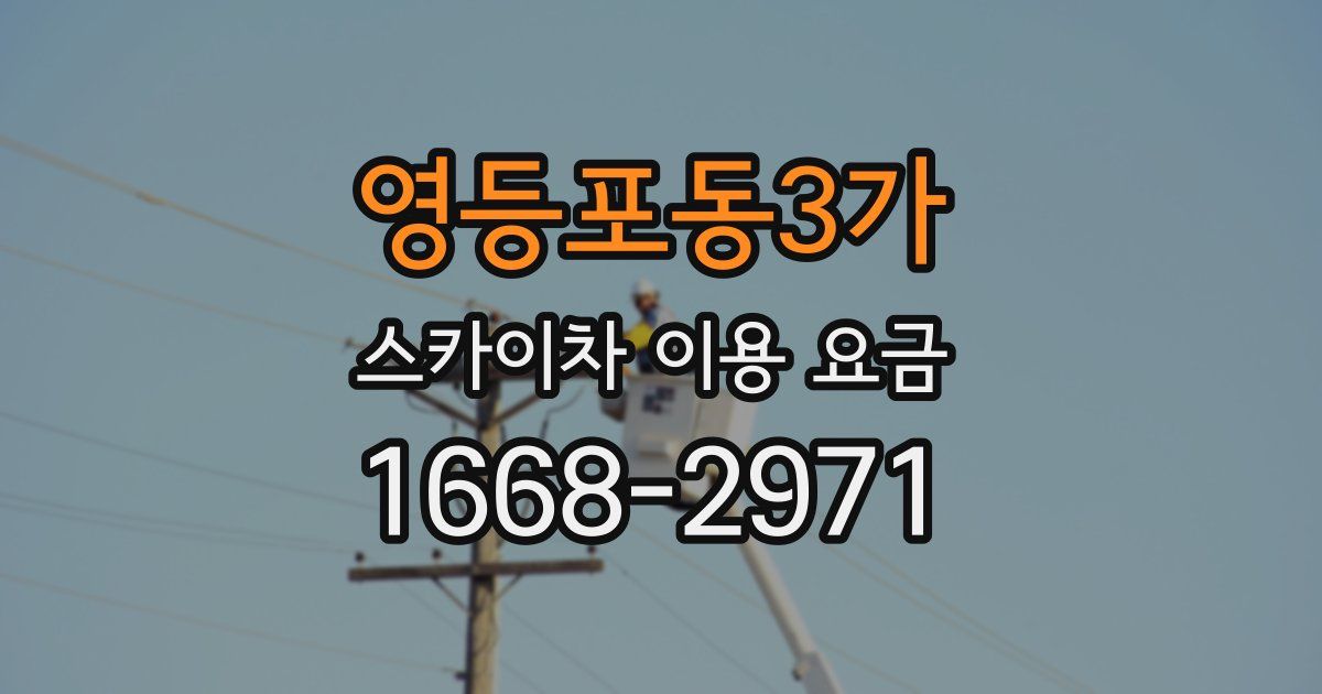 영등포동3가 스카이차 이용 요금