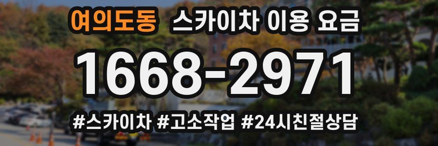 여의도동 스카이차 이용 요금