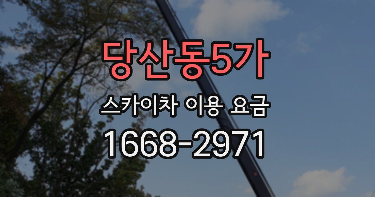 당산동5가 스카이차 이용 요금