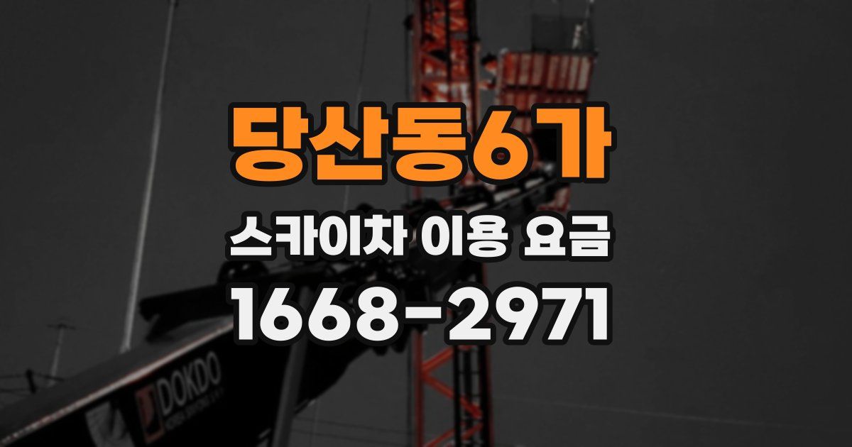 당산동6가 스카이차 이용 요금