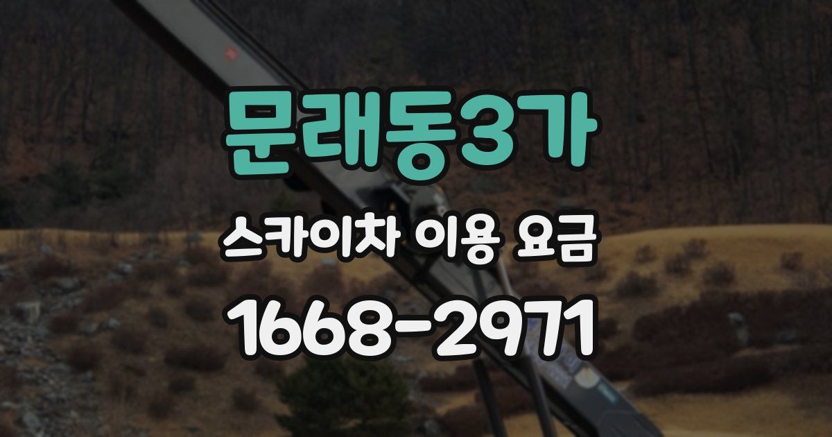 문래동3가 스카이차 이용 요금